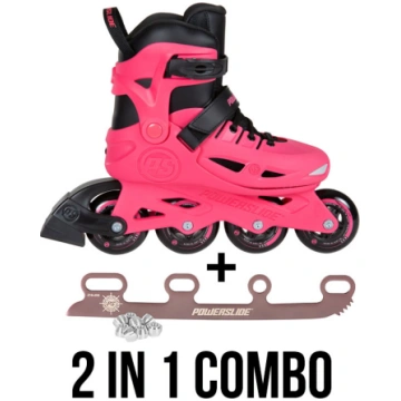 Powerslide Stargaze pink/pink 2in1 bērnu ledus sli