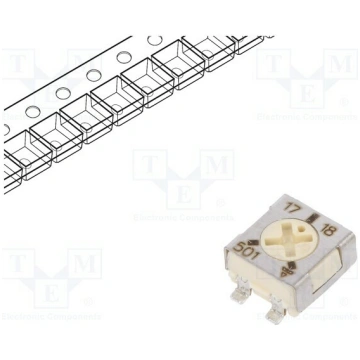 Potentiometer: mounting; single turn; 500Ω; 250mW;