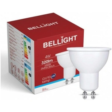 GU10 LED spuldze 4W 320lm 120° 3000K (Bellight)