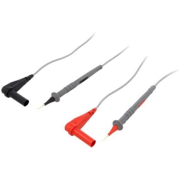 Test leads; Urated: 60V; Inom: 3A; Len: 1m; black,