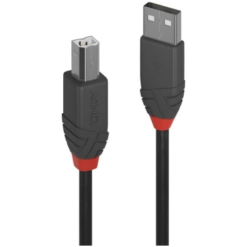Lindy 5m USB 2.0 Type A to B Cable, Anthra Line | 