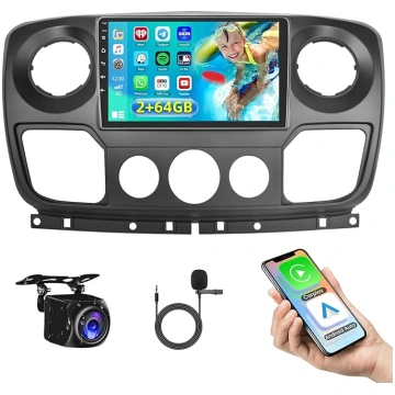 Hikity 2+64GB Android 15 Autoradio für Opel Movano