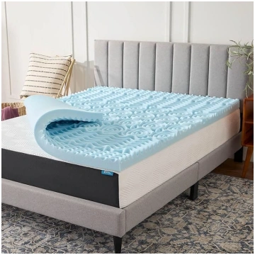 LUCID Gel Infused Memory Foam Mattress Topper, 3" 