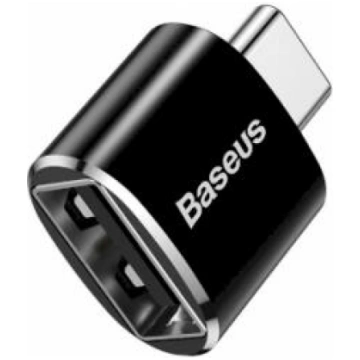 Adapteris Baseus USB Type-C Male - USB-A Black (CA
