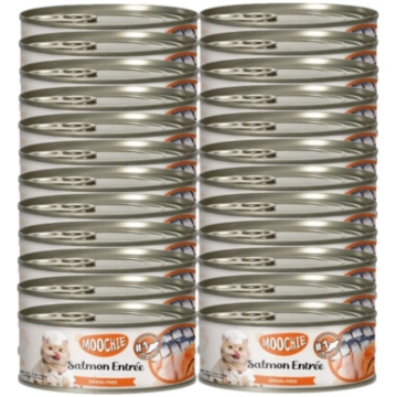 MOOCHIE TUNA & SALMON ENTRÉE IN BONE BROTH 156g un