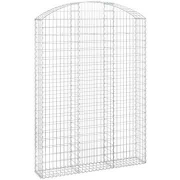 vidaXL arkveida gabiona grozs, 150x30x200/220 cm, 