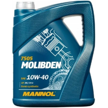 Motoreļļa Mannol 7505 Molibden 10W-40, 5 l