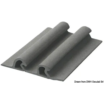 Double rubbing strake 115x21.4 light grey RAL 7035