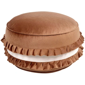 Bērnu pufs Beliani LADUREE, samts, brūns