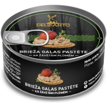 Brieža gaļas pastēte ar žāvētām plūmēm Delikanto