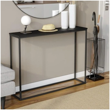URBNLIVING Wooden Hallway Console with Metal Legs 