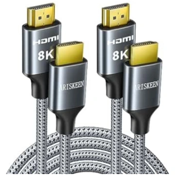 ARISKEEN 8K HDMI 2.1 kabelis 1,5 m, 2 komplekts, U