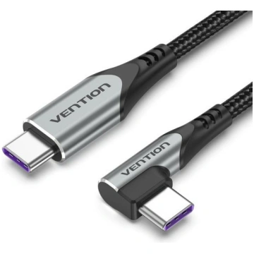 CABLE USB-C TO USB-C R.ANGLE/1M GRAY TAKHF VENTION