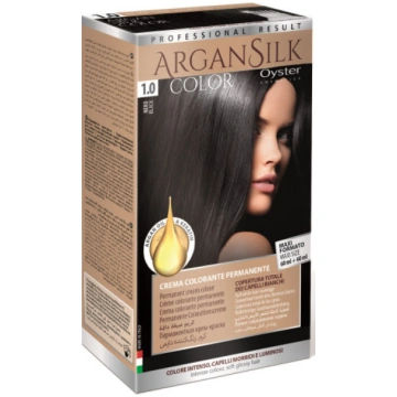 ARGAN SILK Matu krāsa 1.0, melns 60+60ml OYCK01060