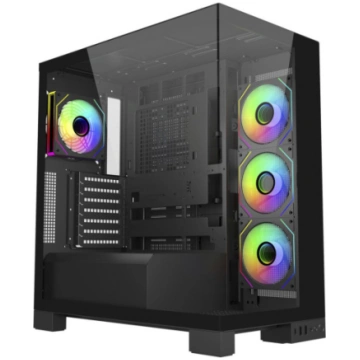 Fortron FSP M540, tower case black, tempered glass