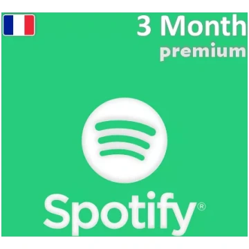 Spotify Premium dāvanu karte 3 mēnešiem (Francija)