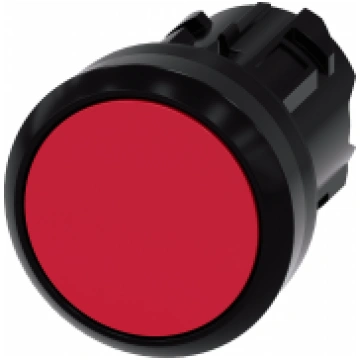 Pushbutton, 22 mm, round, plastic, red, pushbutton