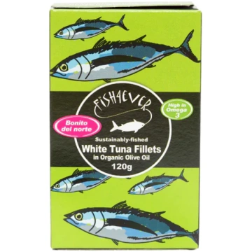 Fish4ever svītrainā tunča fileja olīveļļā, 160g