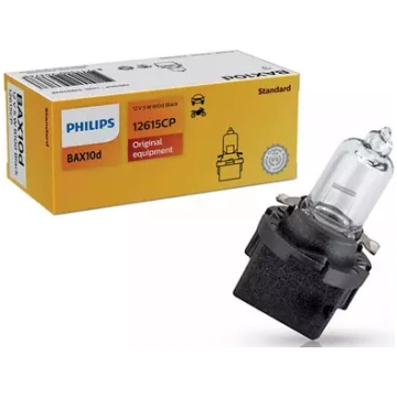 Spuldze PHILIPS 12V 5W B10D melns
