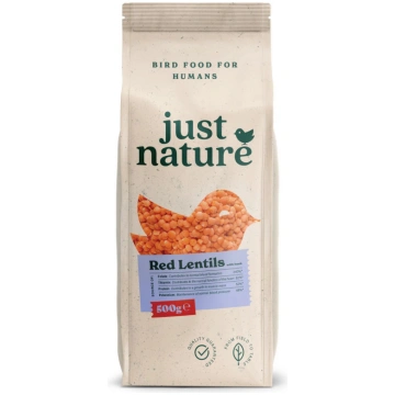 Nelobītas sarkanās lēcas 500g JUST NATURE