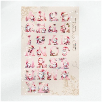 Christmas alphabet in soft felt letters to cut out