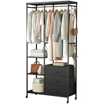 Drēbju drēbju sliedes Heavy Duty Closet Rack - brī