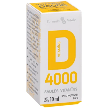 FORMULA VITALE D Vitamīns (4000 IU) pilieni, 10 ml