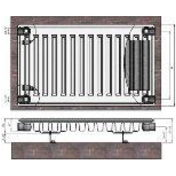 Radiators 11x500x600 sānu piesl. Termolux 9015006