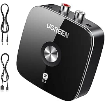 UGREEN Bluetooth Aux Adapter, 3.5mm&RCA Phono Blue