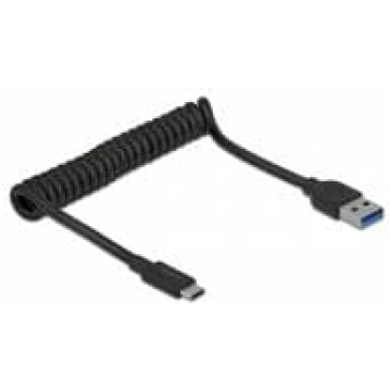 Delock USB 3.1 Gen 2 Coiled Cable Type-A male to T