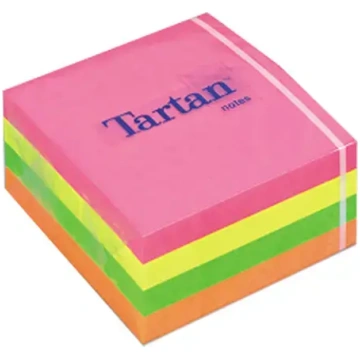 Tartan A cube of sticky notes, 76x76mm, 400 colore