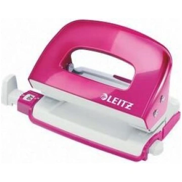 Leitz Wow Mini perforators, rozā, 10 loksnes