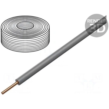 Wire | H07V-U | 1.5mm2 | wire | Cu | PVC | grey | 