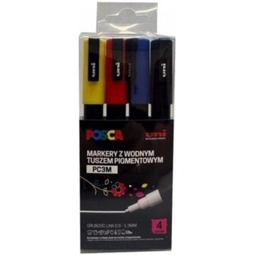 Uni Mitsubishi Pencil Markery plakatowe PC-3M 4 ko