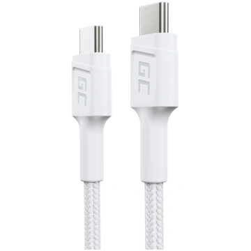 Cable White USB-C Type C 30cm Green Cell PowerStre