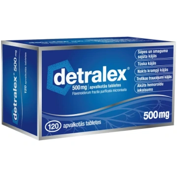 DETRALEX 500mg apvalkotās tabletes N120