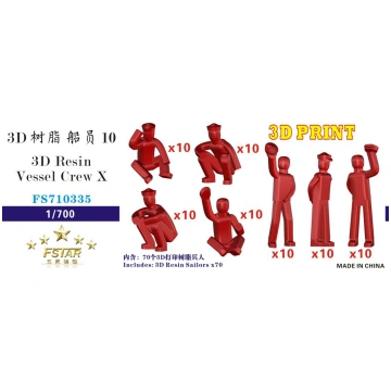 Resin Vessel Crew X (3D printed / 7 gestures / 70 