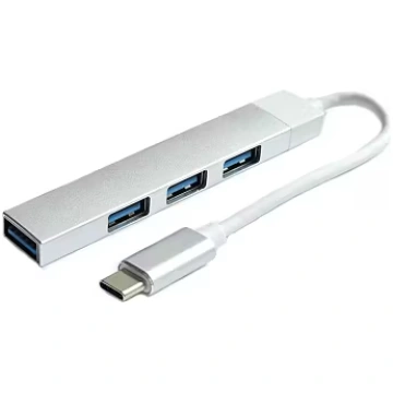 RoGer USB-C HUB 3xUSB2.0 / 1xUSB3.0 5Gbps / silver