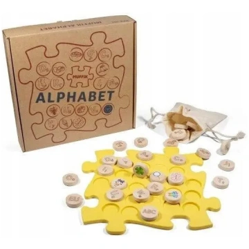 ASKATO ortopēdisks sensorais paklājs-puzlis Alphab