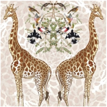 Museums & Galleries Karnet kwadrat Giraffe z koper