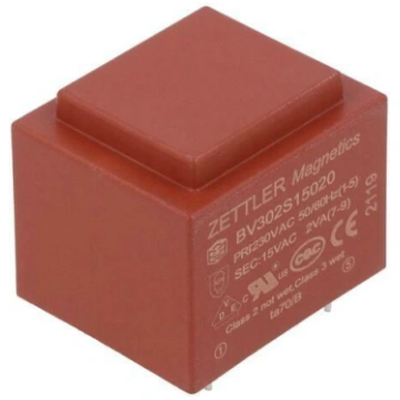 Transformer: encapsulated; 2VA; 230VAC; 15V; 133mA