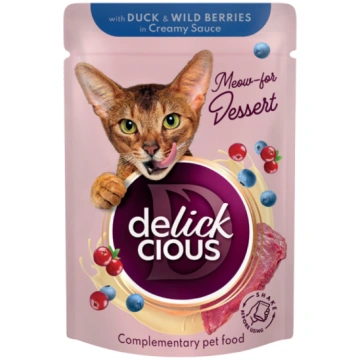 DELICKCIOUS - papildbarība deserts kaķiem ar pīli 