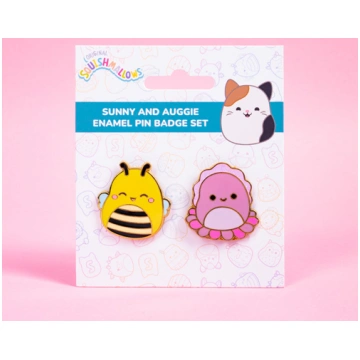 Squishmallows - Pin Badges x 2 Sunny Auggie - Vibr