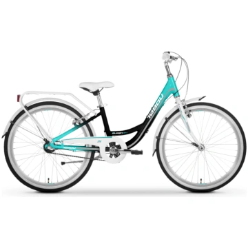 Meiteņu velosipēds TABOU Queen 24 Nexus, melns-tir