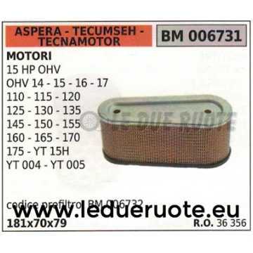 36356 FILTRO ARIA ASPERA TECUMSEH TECNAMOTOR 15HP 