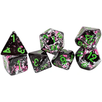 Chessex Brush Polyhedral Paintball/green 7-Die Set