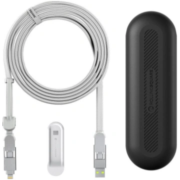 Kabel USB Rolling Square USB-C - Lightning 3 m Bia