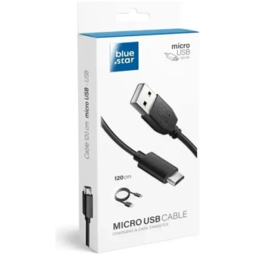 Blue Star Lite USB-A uz Micro-USB kabelis 3A 1,2m 