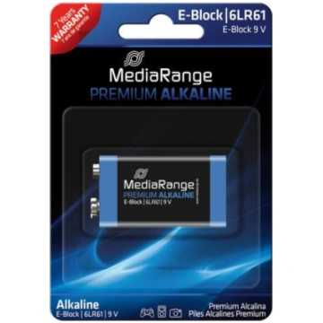 BATTERY ALKALINE E-BLOCK 9V/MRBAT107 MEDIARANGE MR