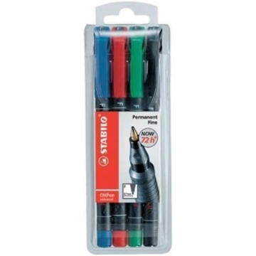 STABILO OHPen universal permanent, 4 Pack permanen